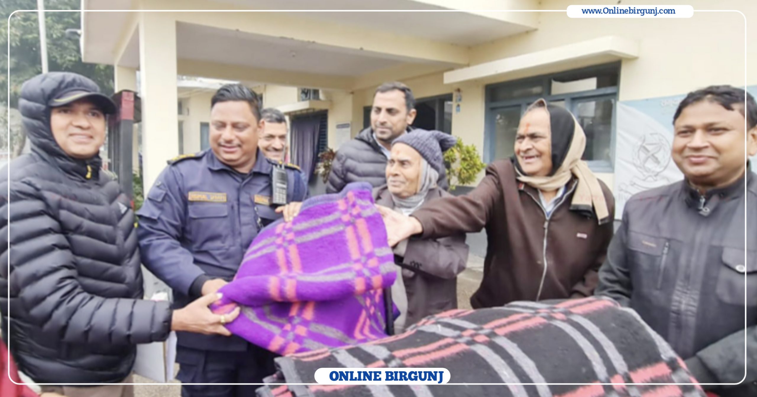 जिल्ला प्रहरी कार्यालय पर्साका थुनुवालाई न्यानो कम्बल वितरण