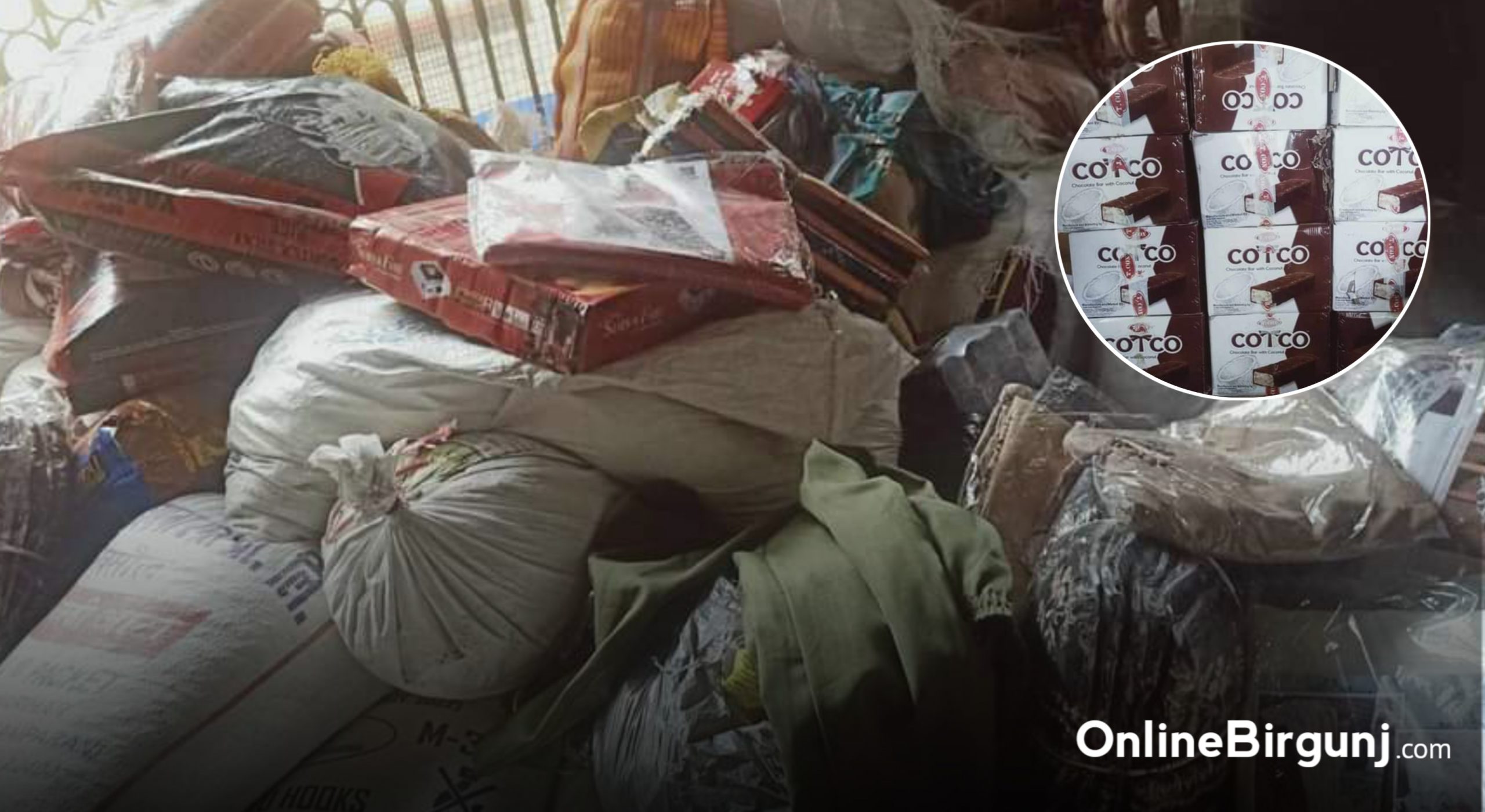 पर्सा प्रहरीद्वारा भन्सार छलीको ३ लाखको सामान बरामद