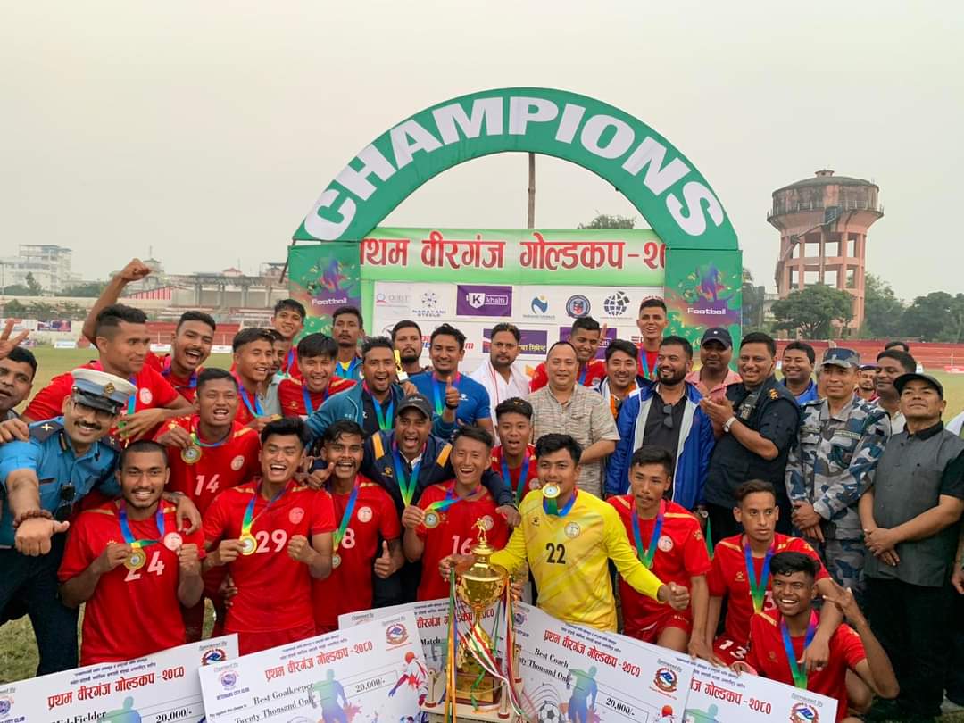 प्रथम वीरगञ्ज गोल्डकपको उपाधी नेपाल पुलिस क्लबलाई