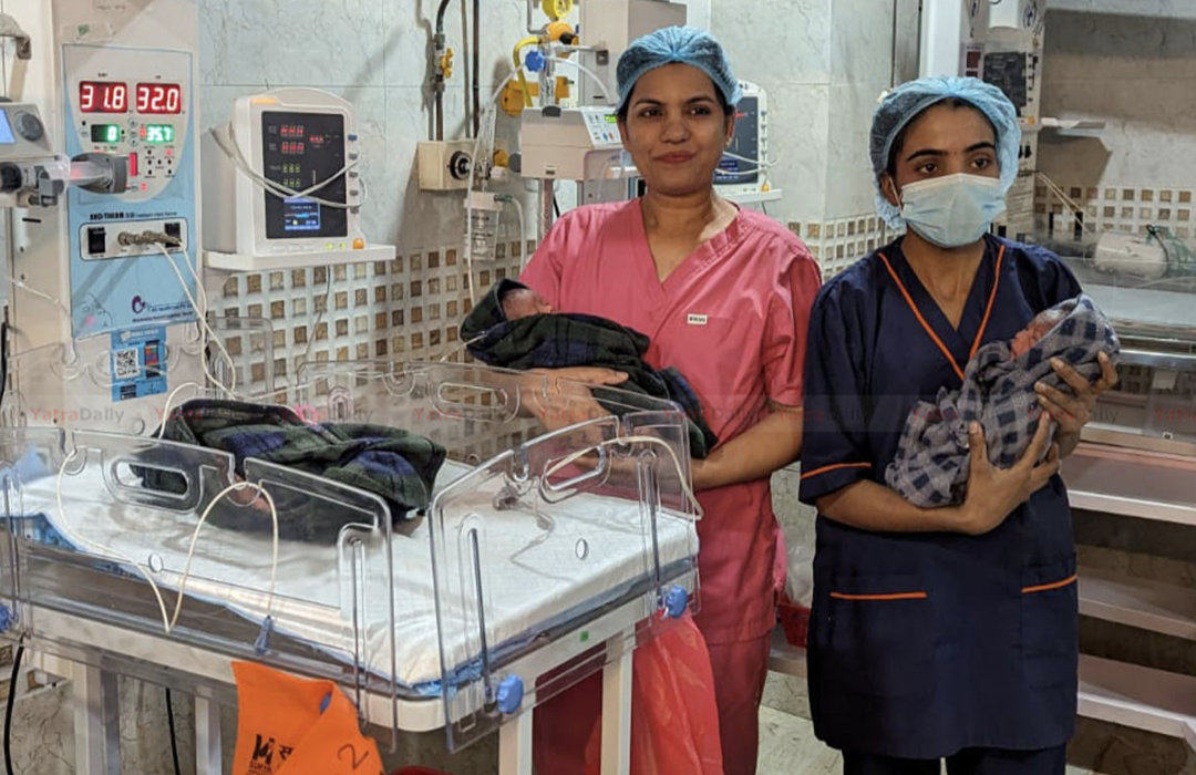 सूर्य अस्पतालमा आइभीएफ ( IVF ) प्रविधिबाट उपचार गराएकी महिलाले जन्माइन तिम्ल्याहा बच्चा