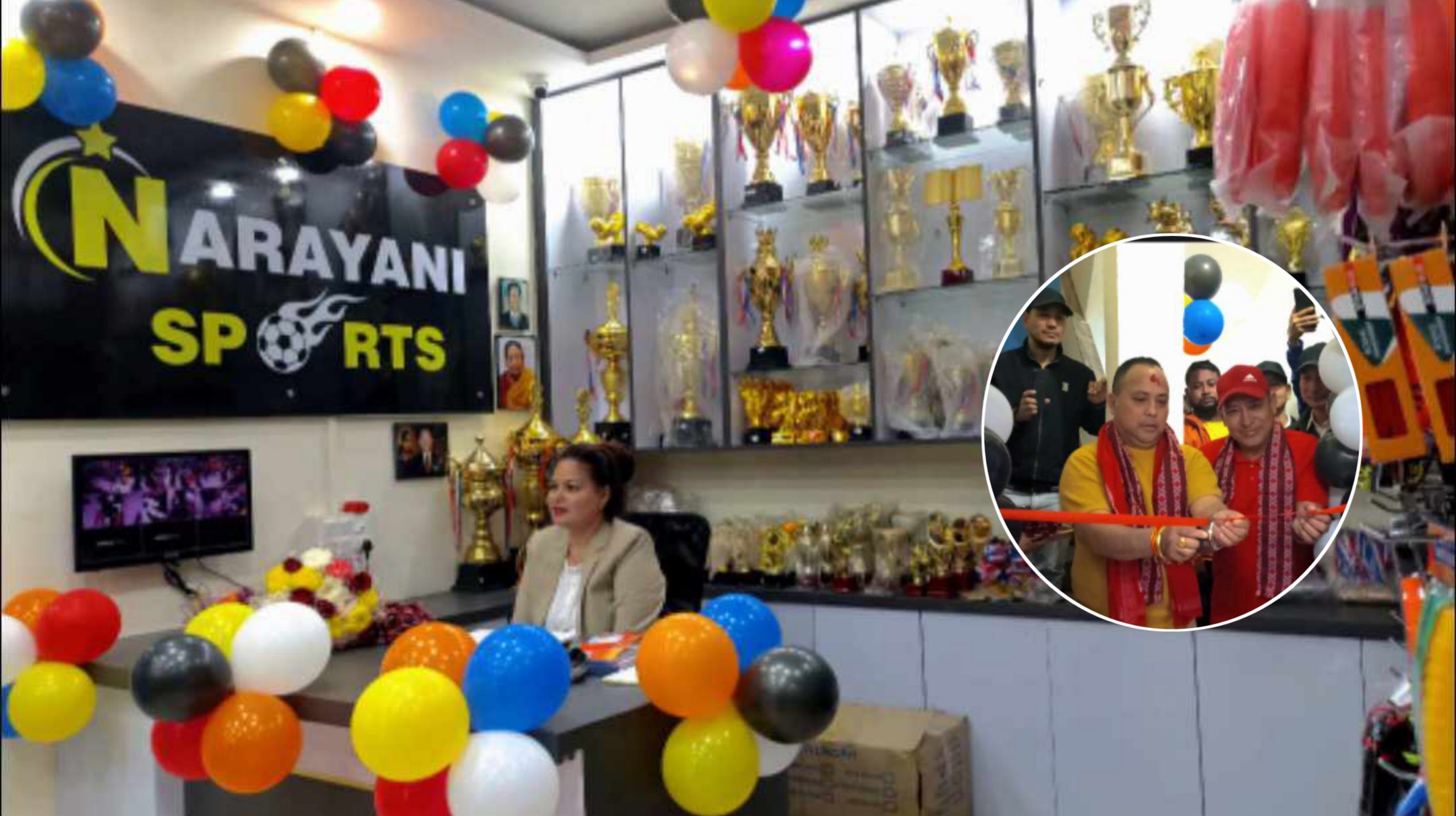 वीरगञ्जको माईस्थान चौकमा खुल्यो नारायणी स्पोर्टस, मेयर सिंहले गरे उदघाटन ।