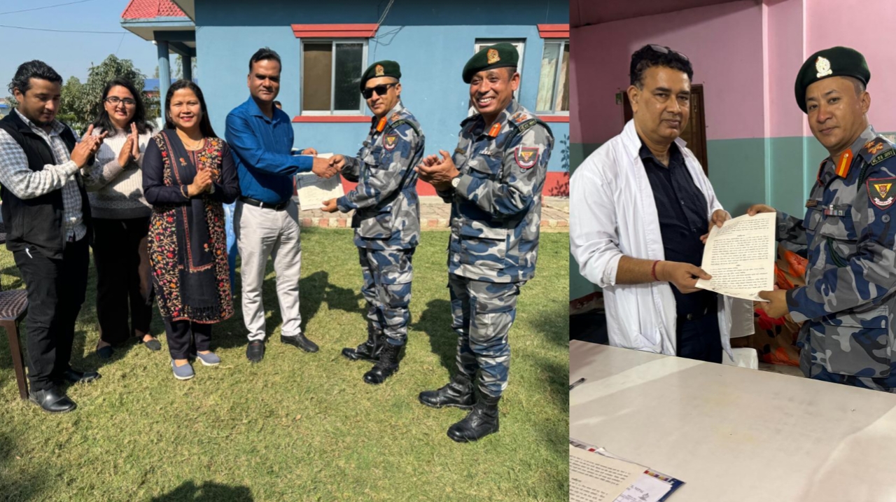 सशस्त्र प्रहरी पर्सालाई स्वास्थ्यमा विशेष छुट दिन प्रभु हस्पिटल र एभरेस्ट दन्त सेवा केन्द्रसँग सम्झौता