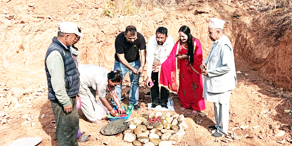 बर्दीबास ३ मा ७० हजार लिटर खानेपानी ट्याङ्कीको शिलान्यास
