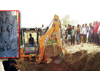 बाराको सिम्रौनगढमा सूर्य भगवानको मूर्ति पोखरी खन्ने क्रममा भेटियो