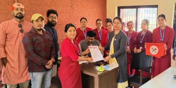 नर्सिङ क्याम्पस बिर्तामा स्ववियु को निर्वाचन तालिका अनुरूप दल दर्ता
