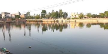 चार वर्षदेखि अलपत्र: वीरगन्जको ऐतिहासिक नगवा पोखरी पुनर्निर्माण अधुरै