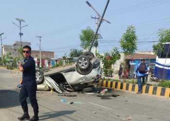 बिरगंजको बाइपास रोडमा भारतीय गाडी दुर्घटना, यात्रु गम्भीर घाइते