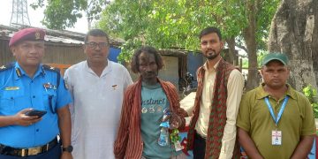 नौतन चोकबाट मानसिक रूपमा असक्त व्यक्तिको उद्धार, मानवसेवा आश्रमको सराहनीय पहल