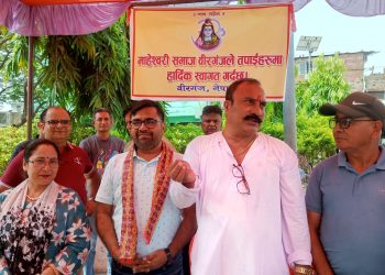 “सेवा नै धर्म हो” मुल नारासहित वीरगञ्ज समाज सेवाको नि:शुल्क भोजन शिविर ५६ औं सप्ताहमा प्रवेश
