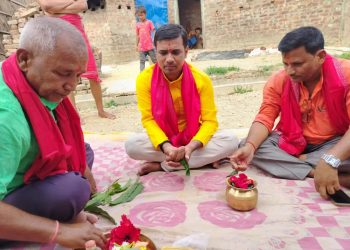 एमाले युवा नेता साहले गरे सडक र नालाको शिलान्यास