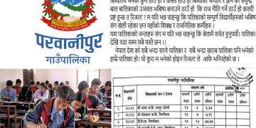 एसईई नतिजा शर्मनाक! परवानीपुरका तीन सामुदायिक विद्यालयमा उत्तीर्ण दर १३% भन्दा कम