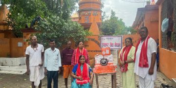 उपकार सेवा नेपालको सेवा भाव: जिराभवानी मन्दिरमा ५ वटा सिलिङ्ग पंखा हस्तान्तरण