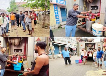 खानेपानी संकटमा मानवता – समाजसेवी अजय कुमार गुप्ताद्वारा वडामा निःशुल्क पानी वितरण सुरू