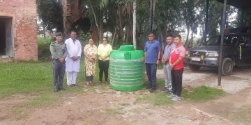 उपकार सेवा नेपालद्वारा महादेवपट्टी सशस्त्र प्रहरी बोर्ड आउट पोस्टलाई १००० लिटर क्षमताको पानी ट्यांकी हस्तान्तरण