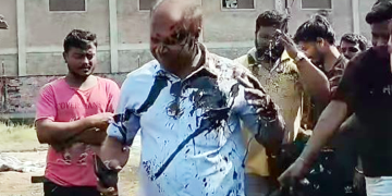 मोबिल उद्योगका लेखापालमाथि सिर्सिया नदी प्रदूषण गरेको आरोपमा दुर्व्यवहार