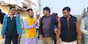 पर्सा–३ मा रुपेश पाण्डेद्वारा छ बुँदे विकास एजेन्डा सार्वजनिक कृषिदेखि नागरिकको आवाजसम्म प्राथमिकतामा