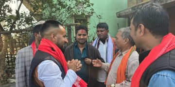 पर्सा–३ को धोरेमा एमाले उम्मेदवार पाण्डेयको घरदैलो, ‘जनअपेक्षा सधैं मेरो प्राथमिकता’