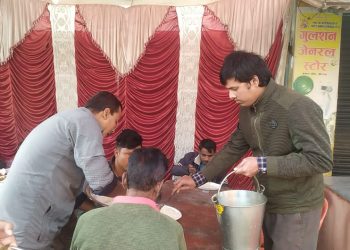 कुम्हालटोल टोल सुधार समाजद्वारा १७औँ मासिक निःशुल्क भोजन कार्यक्रम सम्पन्न