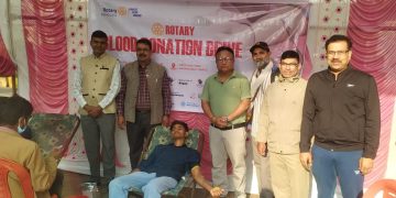रोटरी क्लबको पहलमा वीरगञ्जमा रक्तदान कार्यक्रम, ३ महिलासहित ४९ जनाले गरे रक्तदान
