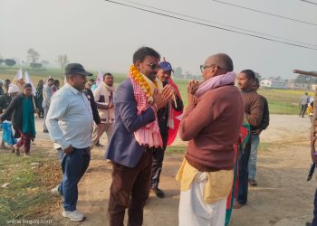 वीरगंज–३१ मा सीए अजय चौरसियाको घरदैलो सम्पन्न, स्थानीयद्वारा गम्छा–मालाले भव्य स्वागत