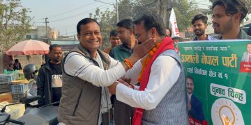 बीरगंजको मुरली गाउँ, मुरली बगैंचा र पानीटंकी टोलमा उज्यालो नेपाल पार्टीको घरदैलो कार्यक्रममा भव्य सम्मान र स्वागत