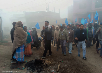 पर्सा–२ मा रास्वपा उम्मेदवार कानुको घरदैलो, स्थानीय समस्या संसद्मा उठाउने प्रतिबद्धता