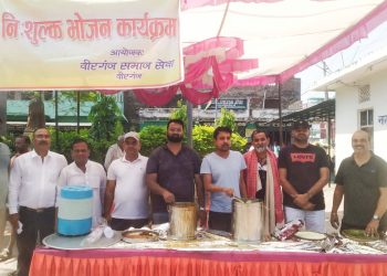 वीरगन्जमा २४ औं महिनाको निःशुल्क भोजन कार्यक्रम सम्पन्न