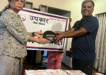 बालविकास कक्षाका लागि उपकार सेवा नेपालको सहयोगमा सिलिङ फ्यान हस्तान्तरण